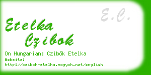 etelka czibok business card